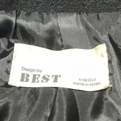 【美品】Deslgn by BEST ロングコート チェスターコート ブラック 無地 シンプル カジュアルの画像