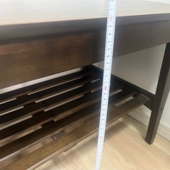 木製ローテーブル　北欧風ヴィンテージ　ブラウンの画像