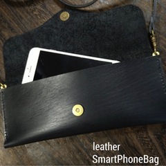 教室◆カードinレザースマホバッグの画像