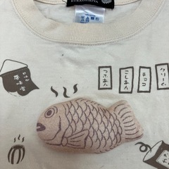 倉敷屋　鯛焼き　イラスト Tシャツ 110cmの画像