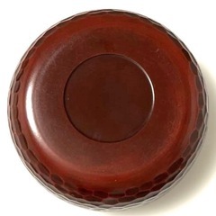 鎌倉彫風　菓子鉢　蓋付き　鎌倉彫 菓子器　アンティーク　昭和　レトロ　鎌倉彫 柿　彫刻　漆器　漆　器の画像