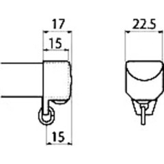 【TOSO】カーテンレール　キャップストップ　3個の画像