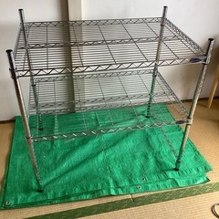 押入用オーダーメタルラック２段横幅90cm奥行き62cmの画像