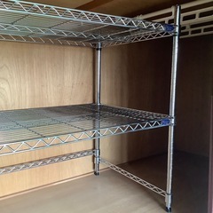 押入用オーダーメタルラック２段横幅90cm奥行き62cmの画像