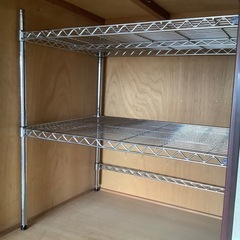 押入用オーダーメタルラック２段横幅90cm奥行き62cmの画像