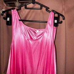 シルク風 ネグリジェ ワンピース 3XL 大きめ ゆったりの画像