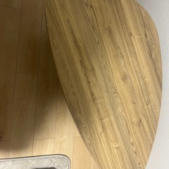 リビングテーブル 木目調 三角形 [幅120]  LOWYAの画像