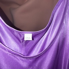 シルク風 ネグリジェ ワンピース 3XL 大きめ ゆったりの画像