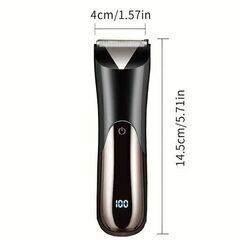 バリカン ボディ シェーバー トリマー 電動ヘアクリッパー 防水 ヘアトリマー セラミック刃 USB充電式 ムダ毛処理 シェービング 防水 お風呂 セラミック刃 錆びにくい セラミック刃 肌への刺激が少ない 敏感な部位でも安心 シャワー中や水洗いも可能 お手入れが簡単 いつでも清潔 旅行 外出先 手軽 LEDディスプレイ バッテリー　仕入れ　問屋価格　卸価格　倒産品　まとめ買い歓迎　卸　おろし　卸し　アマゾン　amazon　引き上げ品　倒産品　ネット商材　フリマ商材　景品　コンペ　忘年会　新年会　クリスマの画像