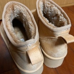 新品  厚底 ムートンブーツ ファーブーツ  の画像