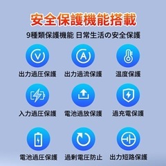 【新品】電熱ベスト バッテリー 大容量 DC7.4V高出力 30000mAh 22.5W急速充電の画像