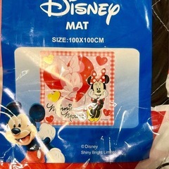 【新品】Disney ミニーマウスマット 100x100CMの画像