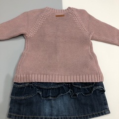 petit main＆OLD NAVY  ワンピース＆カーディガンset  70cmの画像