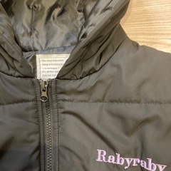 Rabyraby キッズ コート 黒　150㎝の画像