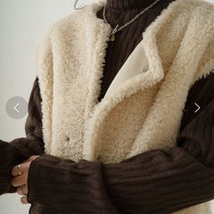 Kastane 定価7,590円　ニットメロウワンピース　ブラウンの画像