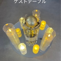 結婚式　メインテーブル　高砂　冬　クリスマス　造花　の画像