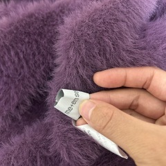 パープル　シャギーニットの画像