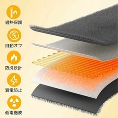 【✨新品✨】電気毛布 掛け敷き フランネル 洗える 電気ブランケット タイマー付き　グレーの画像