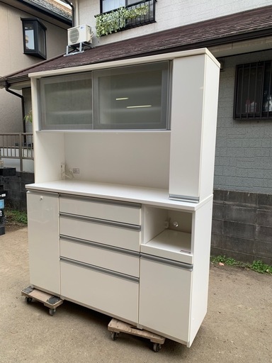 ニトリ キッチンボード ERNI 160KB ホワイト 状態良好品❗️160cm×50cm×高さ205cm