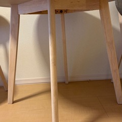 ロウヤ　北欧風2人掛けダイニングテーブルセットの画像