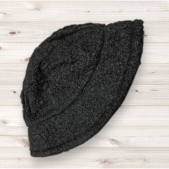 帽子 ハット フィッシャーマンハット ボア 起毛 バケットハット 秋冬 もこもこバケットハット 黒 可愛いの画像