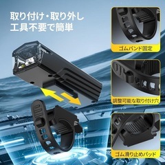 【✨新品✨】自転車 ライト フロントライト LEDライト 1200ルーメン　USB充電式の画像