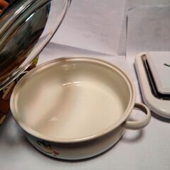 【桂由美】加温トレー & ホーロー鍋　（未使用）の画像