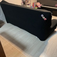 3人掛けソファー　黒　　　　　の画像