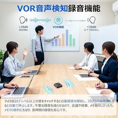 ボイスレコーダー 小型 ICレコーダー 32G大容量&80時間連続録音の画像