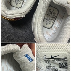 ナイキNike Air Max 90 プレミアムパリ　ホワイトスニーカー　25.5cm美品２回使用　2度手洗い済み
の画像