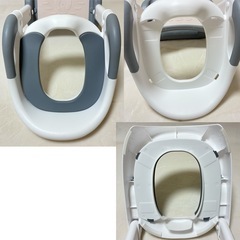 ⭐️Thinkmax 灰色補助便座 ステップ付きトイレトレーニング折りたたみの画像