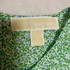 MICHAEL KORS フローラルオフショルダーシャツ Lの画像