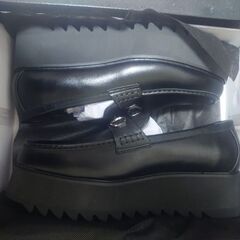 厚底ローファー+6.5cm サイズ26.5の画像