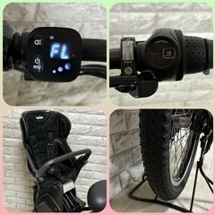 ✨美品✨BRIDGESTONE 電動アシスト自転車bikke ビッケモブdd 3人乗り対応 　内装3段変速✨室内保管✨完成車配送✨d902の画像
