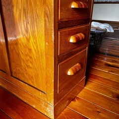 木製両袖机　ヴィンテージ　　の画像