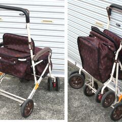 無料配達します🚚定価２万円💖100kg耐荷重💖軽量💖座れるシルバーカー💖折り畳み💖アルミフレーム💖幸和製作所 TacaoF💖の画像