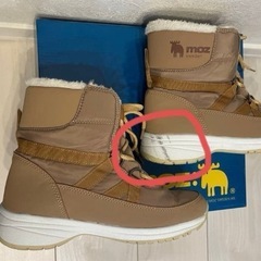 moz   モズ　スノーブーツ　ベージュ　Lサイズの画像