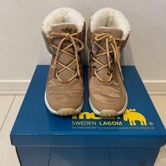 moz   モズ　スノーブーツ　ベージュ　Lサイズの画像