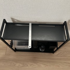 多目的ラック キッチン収納 スパイスラック 調味料ラック ブラック ブラック　#収納 #ラック #醤油入れ　#ソルトミルの画像