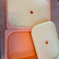 トロファスト風　収納ボックスと蓋　2個セットの画像