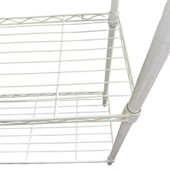 スチールラック　ホワイト　白　3段の画像