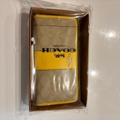 新品未使用品✨coach 長財布　イエローの画像