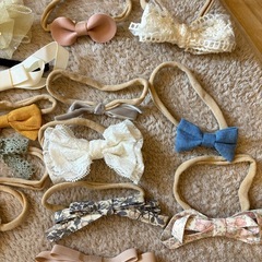 子供用ヘアバンド　ハンドメイド　1ヶ月から2.3歳までの画像