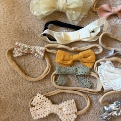 子供用ヘアバンド　ハンドメイド　1ヶ月から2.3歳までの画像