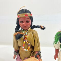 Carlson dolls カールソンドール 2体 インディアン 人形 置物 ビンテージ レトロ アンティーク の画像