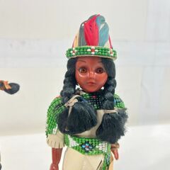 Carlson dolls カールソンドール 2体 インディアン 人形 置物 ビンテージ レトロ アンティーク の画像