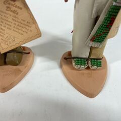 Carlson dolls カールソンドール 2体 インディアン 人形 置物 ビンテージ レトロ アンティーク の画像