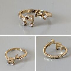 音符ゴールドリング（新品）の画像