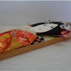 ★▲八重垣　押絵　羽子板　飾物　縁起物　着物美人　正月飾り　全長45.5cm★bの画像