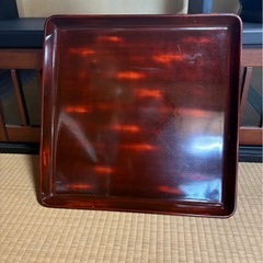 お盆　四角型の画像